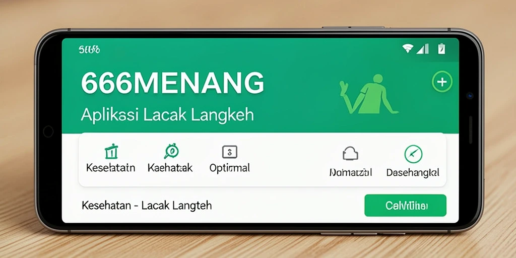 Antarmuka pengguna 666MENANG menunjukkan statistik langkah yang akurat.