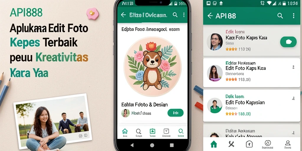 Antarmuka API88 dengan efek edit kertas kaca yang menarik.