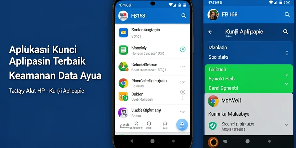 Antarmuka FB168 yang sederhana dan fungsional untuk penguncian aplikasi.
