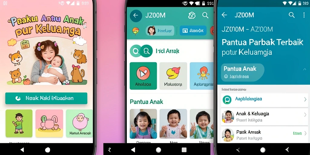 Antarmuka aplikasi J200M yang mendukung fungsi Pantau Anak.