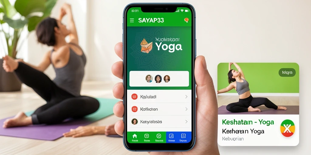 Tampilan antarmuka yang user-friendly untuk program Yoga.